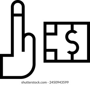 anti corruption icon. Thin linear style design isolated on white background