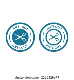 Anti cut logo vector badge. Suitable for business, technology and product label