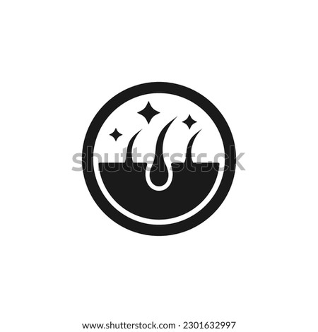 Anti dandruff icon or Anti dandruff symbol vector isolated in flat style. Best Anti dandruff label vector for product packaging design element. Anti dandruff symbol vector for packaging design element