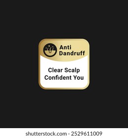 Anti dandruff label or Anti dandruff logo label vector isolated. Best Anti dandruff label vector for product packaging design element. Anti dandruff logo vector for packaging design element.