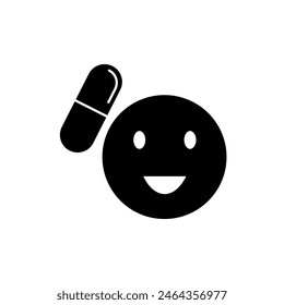 anti depressant concept line icon. Simple element illustration. anti depressant concept outline symbol design.