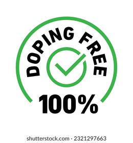 Anti doping vector sign logo icon badge