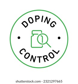 Anti doping vector sign logo icon badge