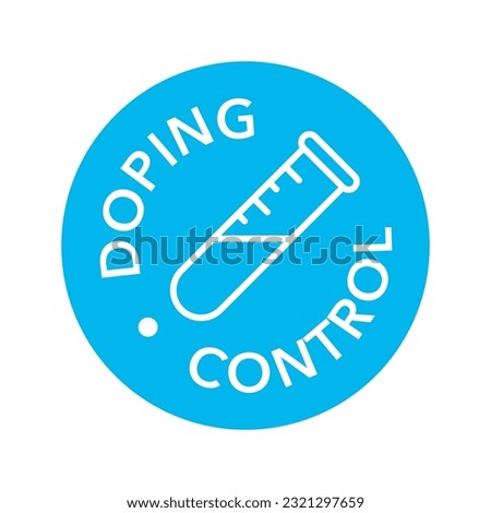 Anti doping vector sign logo icon badge