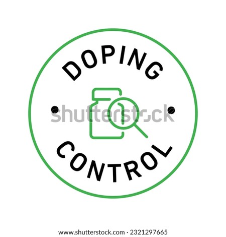 Anti doping vector sign logo icon badge