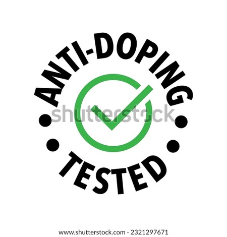 Anti doping vector sign logo icon badge