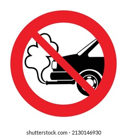 Anti Exhaust Emission Traffic Sign Scalable Stock Vector (Royalty Free ...