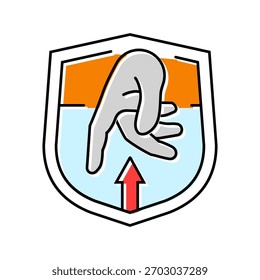 vetor de ícone de cor de impressão digital anti. sinal de impressão digital anti. ilustração de símbolo isolado