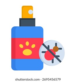 Ilustración vectorial de estilo plano anti icono de pulga