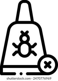 anti flea icon. Thin Linear Style Design Isolated On White Background