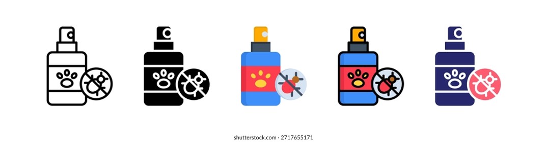 Anti Flea Multiple Style Icon Set Collection..