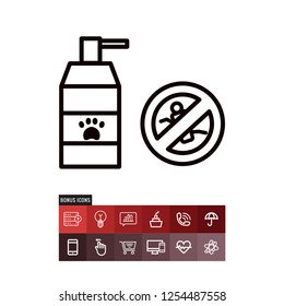 Anti flea vector icon
