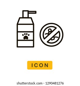 Anti flea vector icon