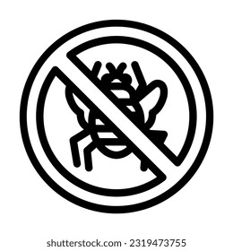 Anti Flea Vector Thick Line Icon For Personal And Commercial Use.
