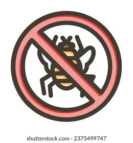 Anti Flea Vector Thick Line Filled Colors Icon For Personal And Commercial Use.
