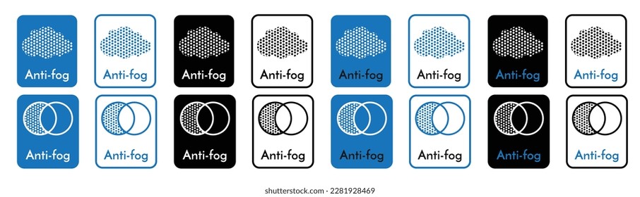 "Anti fog" icon. vector illustration