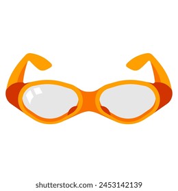 Anti fog safety glasses vector cartoon illustration isolated on a white background.