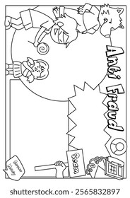 Anti Fraud on Kids book illustration 