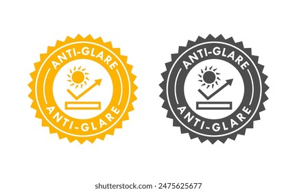 Anti glare design logo template illustration