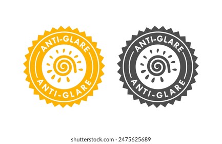 Anti glare design logo template illustration