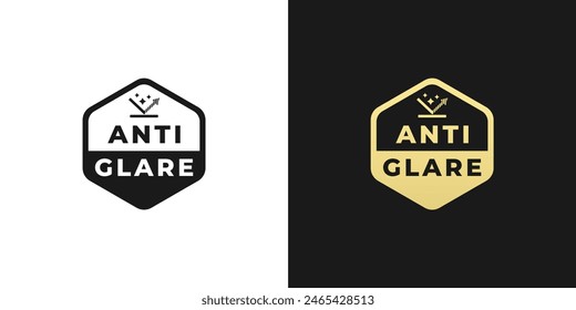 Anti glare label or anti glare logo vector isolated. Best Anti glare label for packaging product design, and more.