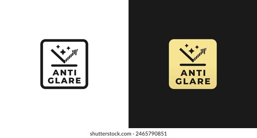 Anti glare label or anti glare sticker vector isolated. Best Anti glare label for packaging product design, and more.