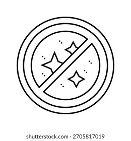 ícone de linha antirreflexo vetor. sinal antirreflexo. símbolo de contorno isolado ilustração em preto
