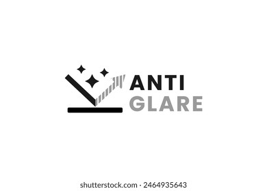 Anti glare logo or simple anti glare logo vector isolated. Best Anti glare logo for apps, websites, packaging product design, and more.