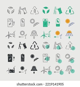 anti global warming vector icon recycle eco system