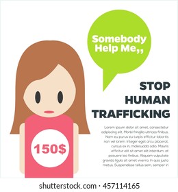 Anti Human Trafficking Campaign Vector Template