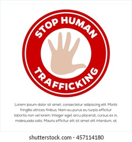Anti human trafficking campaign vector template