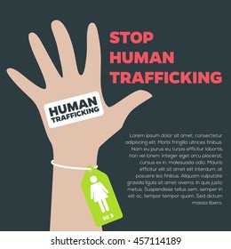 Anti Human Trafficking Campaign Vector Template