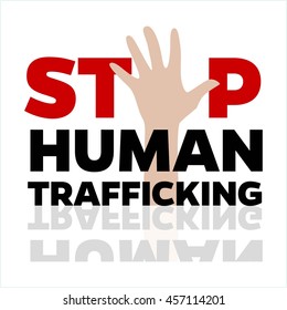 Anti human trafficking campaign vector template