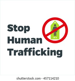 Anti Human Trafficking Campaign Vector Template