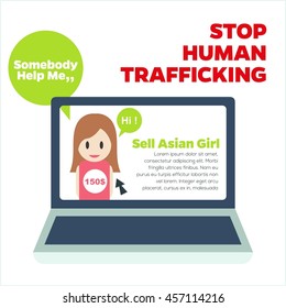 Anti Human Trafficking Campaign Vector Template