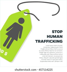 Anti Human Trafficking Campaign Vector Template