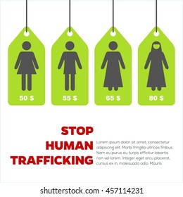 Anti Human Trafficking Campaign Vector Template