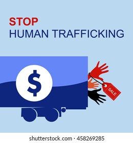 Anti Human Trafficking Campaign Vector Template