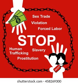 Anti Human Trafficking Campaign Vector Template