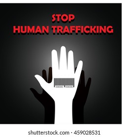 Anti human trafficking campaign vector template