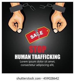 Anti Human Trafficking Campaign Vector Template Stock Vector Royalty Free Shutterstock