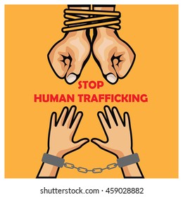 Anti Human Trafficking Campaign Vector Template