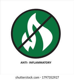 ANTI-INFLAMMATORIE GREEN ICON VEKTORGRAFIK