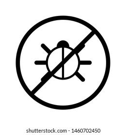anti insect black icon on isolated background