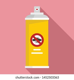 Anti insects spray icon. Flat illustration of anti insects spray vector icon for web design