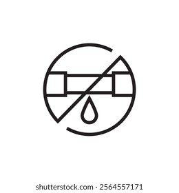 anti leak pipe icon vector outline eps