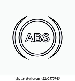 Anti Lock Icon. Anti Brake System Symbol.