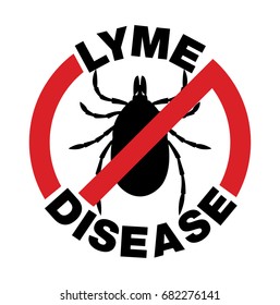 An anti Lyme Disease tick bite infection icon illustration. Vector EPS 10 available.