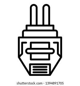 Anti mite electric plug icon. Outline anti mite electric plug vector icon for web design isolated on white background
