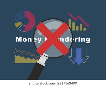 Anti Money laundering, black money, bankruptcy, Anti corruption, anti money laundering with red cross, say no to money launderring